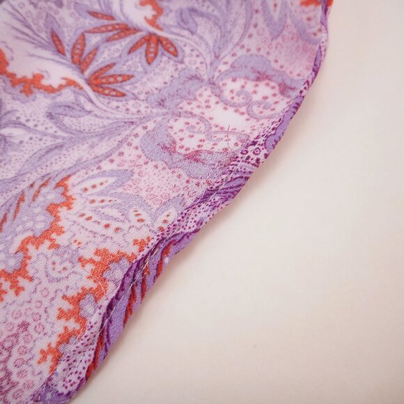 Valerie Stevens Women's Plus Size 1X Colorful Blouse Roll-Tab Sleeve Floral - Picture 9 of 9